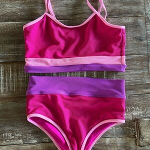 Beach Riot Pink and Purple Kids Bikini